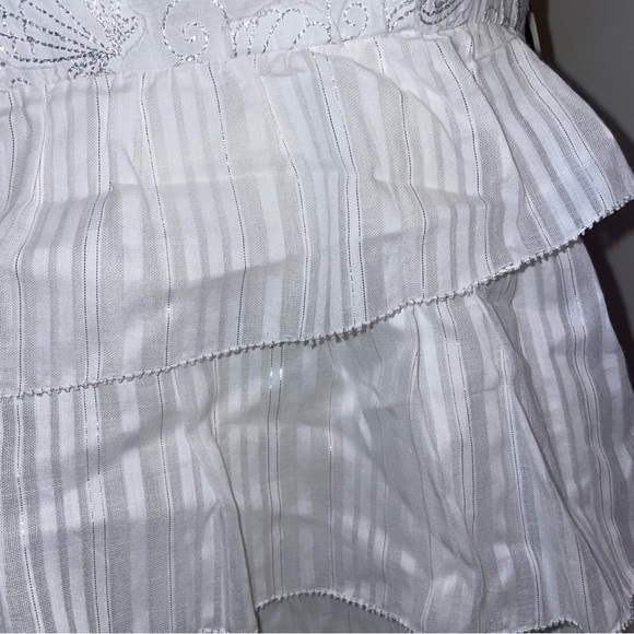 Lilly Pulitzer Arden dress embroidered strapless mini ruffled white cotton 8 - Picture 3 of 11